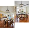 DOMETOUR 4-Light Farmhouse Chandeliers For Dining Room Oak(No Bulbs) NEW SKU :W1340P206639 - 4 of 4