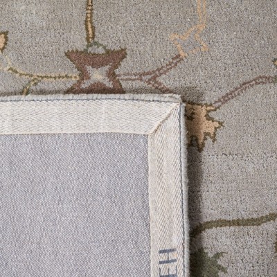 Elegant Gray Hand-Tufted Wool Rectangular Rug 4' x 6'