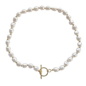 Hollywood Sensation Pearl Choker Necklace Faux Pearl Necklace - 1 of 2