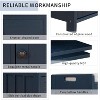 Acekool Wash Shoe Storage Bench – Removable Cushion with 3 Shutter Door,sturdy Wood Legs, Hidden Top Storage for Entryway & Bedroom - 3 of 4