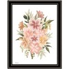 HomeRoots Peachy Petals Black Framed Print Wall Art - 4 of 4