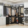 Besiost 92-In Closet System Set with Wood Drawers, Corner Closet Organizer with Hanging Rods - 2 of 4