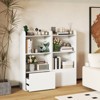Tangkula 2PCS Bookcase w/ Drawer 3-Tier Open Shelf Anti-Toppling Kits for Living Room - 2 of 4