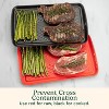 Attop Grilling Prep & Serve Trays, 17x10.5 inch BBQ Tray Safe 2 Dishwasher Safe Nesting Trays Black & Red - 3 of 4