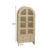 70" H Farmhouse Wooden Arched Kitchen Storage Display Cabinets,Acrylic Door Kitchen Dining Room Pantry Cupboard,Versatile Cupboard-Coolbibila - 4 of 4