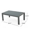 Christopher Knight Home Tiffany Outdoor Modern 6 Seater Aluminum Frame Sofa Set with Coffee Table - 4 of 4