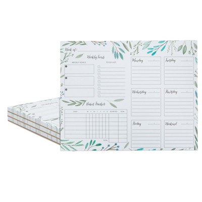 Green 50 Pages to-Do List Notepad 8.5x11 Daily Planner Pad with 24-Hour Schedule & Tear-Off Sheets 