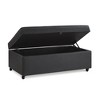 VYNXARIA Black Large with Storage, Modular, Wheels Modern Comfortable Sofa Ottoman - 4 of 4