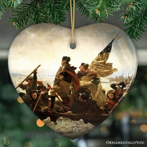 Famous Crossing of the Delaware 1776 Vintage Ornament, George Washington Souvenir| OrnamentallyYou - 1 of 4