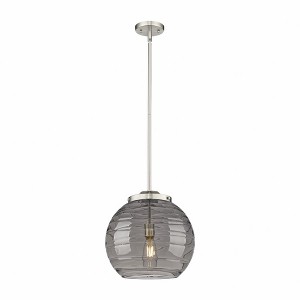 Athens Deco Swirl - 1 Light Stem Hung Pendant In Industrial Style-14.88 Inches Tall and 13.75 Inches Wide - 1 of 1