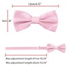 Allegra K Men's Pre-tied Solid Adjustable Classic Tuxedo Wedding Bow Ties - 4 of 4