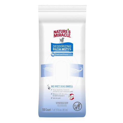 Nature's Miracle Sunkissed Breeze Deodorizing Bath Dog Wipes - 100ct :  Target