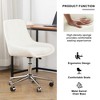Office Chair, Velvet Upholstered Kitchen Chairs With Chrome Legs Dining Chair, Modern Comfortable Chairs - 3 of 4