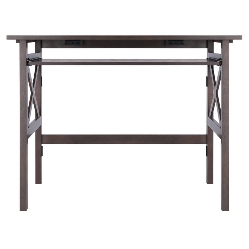 Xander Foldable Desk Oyster Gray - Winsome, 4 of 19