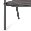 Set of 2 Modern Outdoor DIning Chairs ALuminumwith Rope Seat,Gray and Beige-Christopher Knight Home - 3 of 4