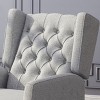 KWPZQEB Push Back Recliner Chair, Wingback Accent Chair with Button Tufted Upholstered Back & Footrest, Fabric Armchair Recliner for Living Room - 3 of 4