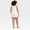 Women's Pointelle Henley Tank Top and Shorts Pajama Set - Auden™ - 2 of 4