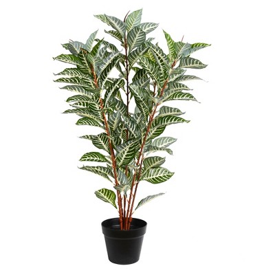 Vickerman 35" Artificial Green Real Touch Zebra Plant.