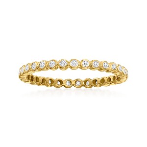 Pure Collection by Ross-Simons 0.25 ct. t.w. Bezel-Set Diamond Eternity Band in 14kt Yellow Gold - 1 of 4