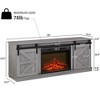 CENGHU Fireplace TV Stand for Television up to 65" with Storage, Modern Mid Century Entertainment Center with Cabinet and Shelves, Grey - 4 of 4
