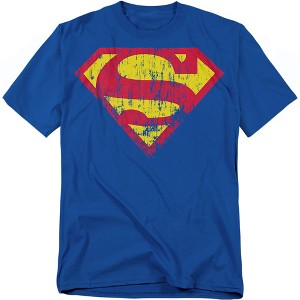 Men's Superman Classic Logo Distressed T-Shirt - 1 of 4
