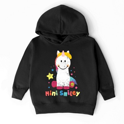 The Juniper Shop Mini Smiley Unicorn Distressed Toddler Hoodie