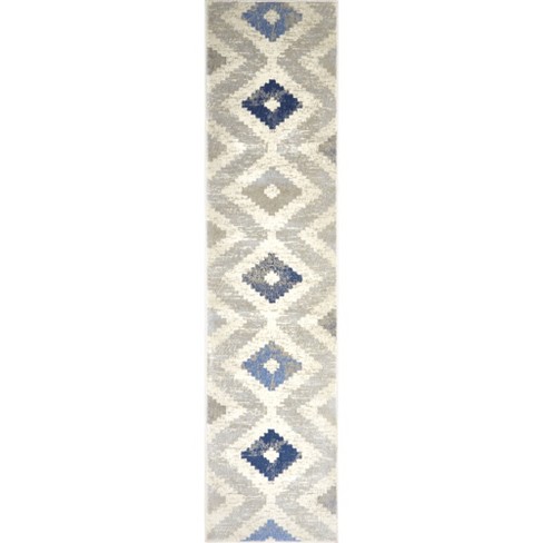 Home Dynamix Boho Andorra Transitional Damask Area Rug, Grey/Blue