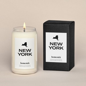 13.75oz Glass Jar Apple Nutmeg "New York" Candle - Homesick Candles, Soy Wax Blend, 60-80hr Burn Time - 1 of 4