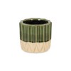 Cheung's Cadeon Blossom Design Round Ceramic Pot with Textured Base- Small - Dark Green - 2 of 4