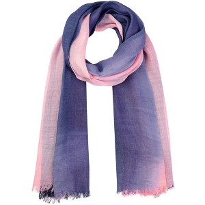 INSPIRE CHIC Women's Gradient Color Ombre Cotton Linen Soft Hijab Head Scarves 1Pc - 1 of 4