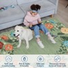 Modern Floral Rug Washable Rug with Non Slip Backing, Low Pile Thin Rug, Indoor Foldable Rug, Soft Aesthetic Printed Rug for Living Room, Bedroom - 4 of 4