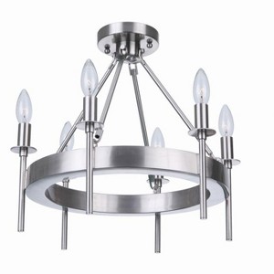 Craftmade Lighting 6 - Light Semi-Flush Mount in  Brushed Polished Nickel - 1 of 3