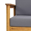 Magnolia Patio Acacia Wood Loveseat - Teak/Dark Gray - Christopher Knight Home: 2-Person Outdoor Sofa with Cushions - 3 of 4