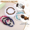 Unique Bargains White Stone Bead Heart Paw Print Dog Mom Memorial Bracelet 1 Pc - 3 of 4