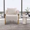 KTMBDW Accent Chair Set of 2, Modern Armchair with Gold Metal Legs, Reading Leisure Chair with High Back for Living Room Bedroom - 3 of 4