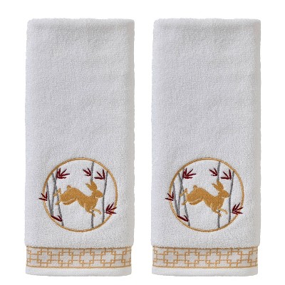 2pc Vern Yip Zodiac Hand Towel Set White - SKL Home
