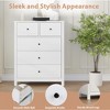 5-Drawer Dresser - Tall Wooden Chest with Deep Drawers & Metal Knobs, Modern Storage for Kids' Bedroom, Entryway, and Hallway - 4 of 4