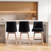 WestinTrends 26" Upholstered Swivel Counter Height Bar Stools (Set of 3) - 2 of 3