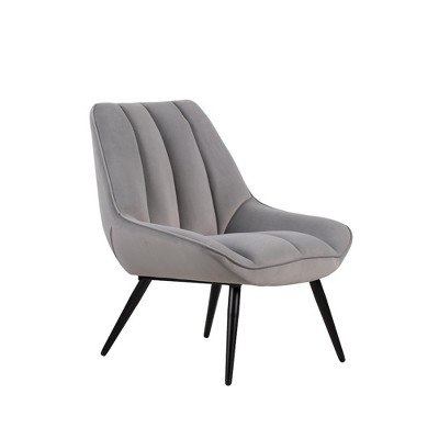 New Classic Furniture,Astrid Metal and Fabric Accent Chair in Gray