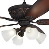 60" Casa Vieja Montego Industrial Rustic Indoor Ceiling Fan LED Light Oil Rubbed Bronze Teak Frosted Glass for Living Kitchen Home - 3 of 4