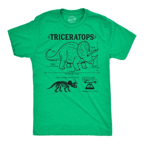 Мужские футболки Crazy Dog T-Shirts, Inc. Mens Funny T Shirts Triceratops Infographic Awesome Dino Tee For Men - Crazy Dog Men's T Shirt With Dinosaur Sayings Green XXL