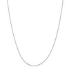Black Bow Jewelry 0.5mm, 10k White Gold, Box Chain Necklace - 3 of 4