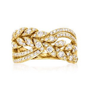 Ross-Simons 1.00 ct. t.w. Diamond Openwork Ring in 14kt Yellow Gold - 1 of 4