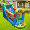 Safstar Inflatable Bounce House w/Climbing Surface Long Slide Obstacles with 735W blower - 3 of 4