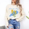 Simply Sage Market Women's Kentucky Girly Flower Long Sleeve Garment Dyed Tee - 2 of 4