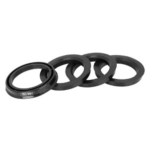 Unique Bargains Plastic 2.88inch OD Car Hub Centric Rings Wheel Bore Center Spacer Black 4 Pcs - 1 of 4