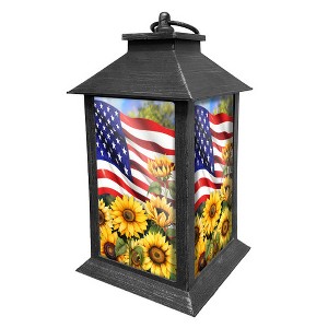 Briarwood Lane Summer Lantern 13.5" x 5.5" x 5.5" American Sunflowers For Summer Lantern - 1 of 3