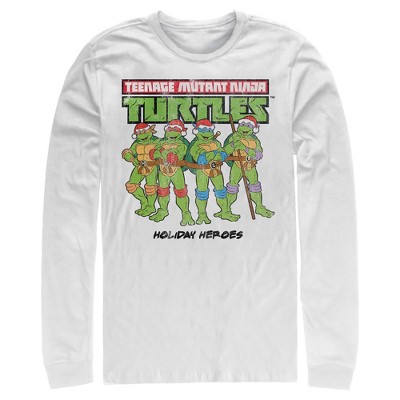 World Of TMNT Ninja Turtles Fight Crew Neck Long Sleeve Athletic Heather  Adult Tee-3XL