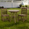 GDFStudio Fira Rustic 3 Piece Outdoor Dining Set, Antique Dark Oak - 2 of 4