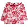 RuffleButts Toddler Girls Knit Long Sleeve Ruffle Peter Pan Tee - 2 of 2